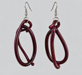 Handcrafted Italian Murano Glass Sculptural Earrings - Chocolate Brown